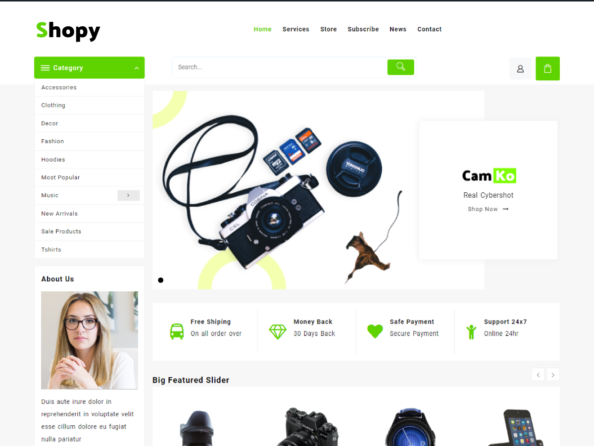 Shopys theme screenshot