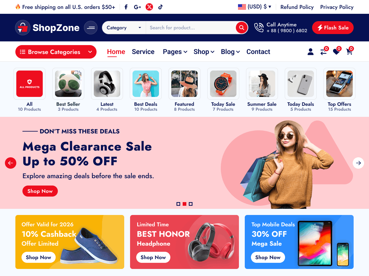 ShopZone theme screenshot