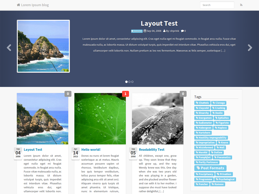 Shprink One theme screenshot