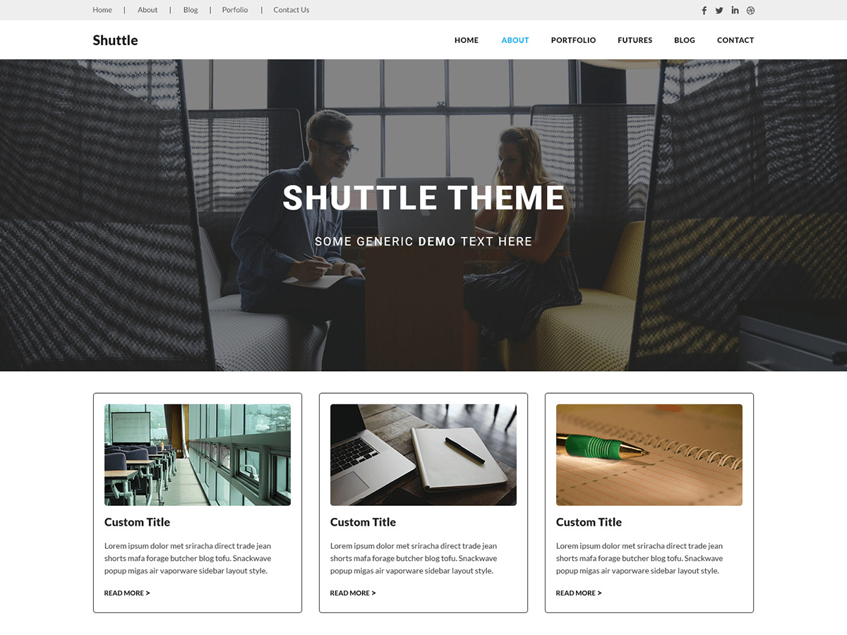 Shuttle Biz theme screenshot