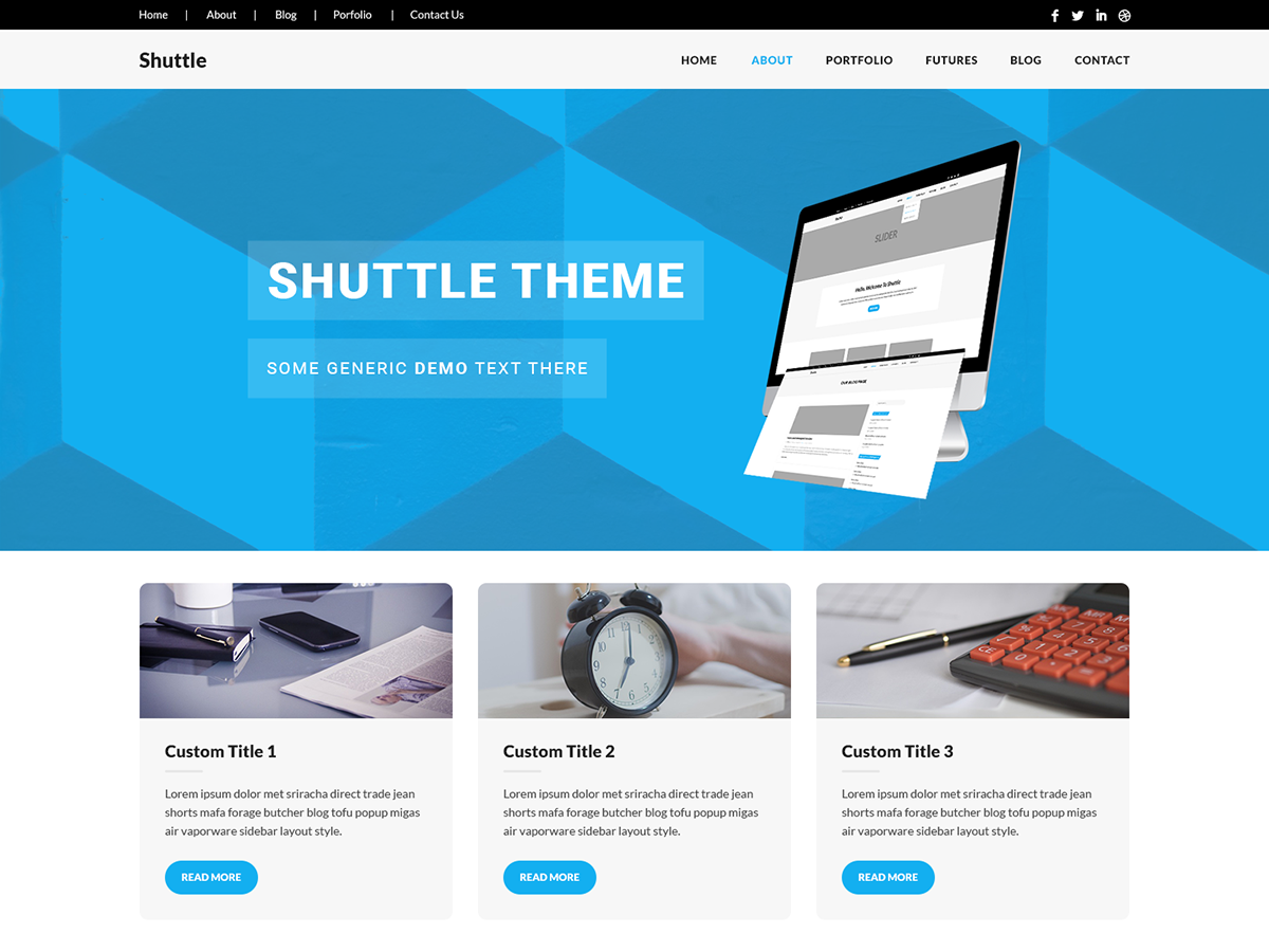 Shuttle Blogging theme screenshot