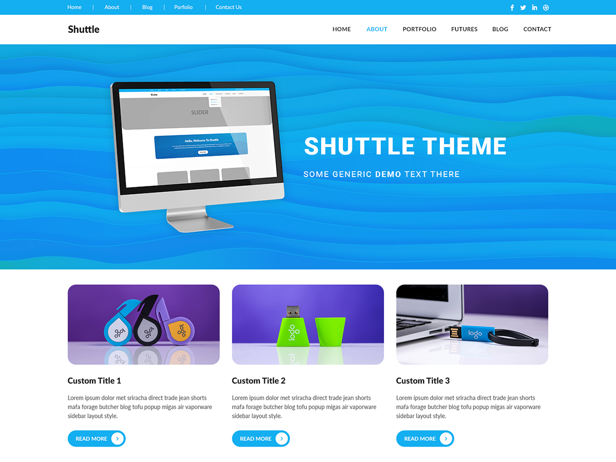 Shuttle Brand theme screenshot