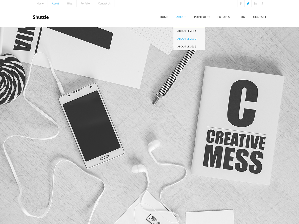 Shuttle Creative theme screenshot