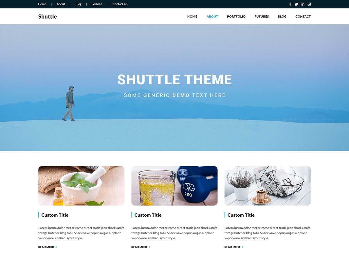 Shuttle eblog theme screenshot