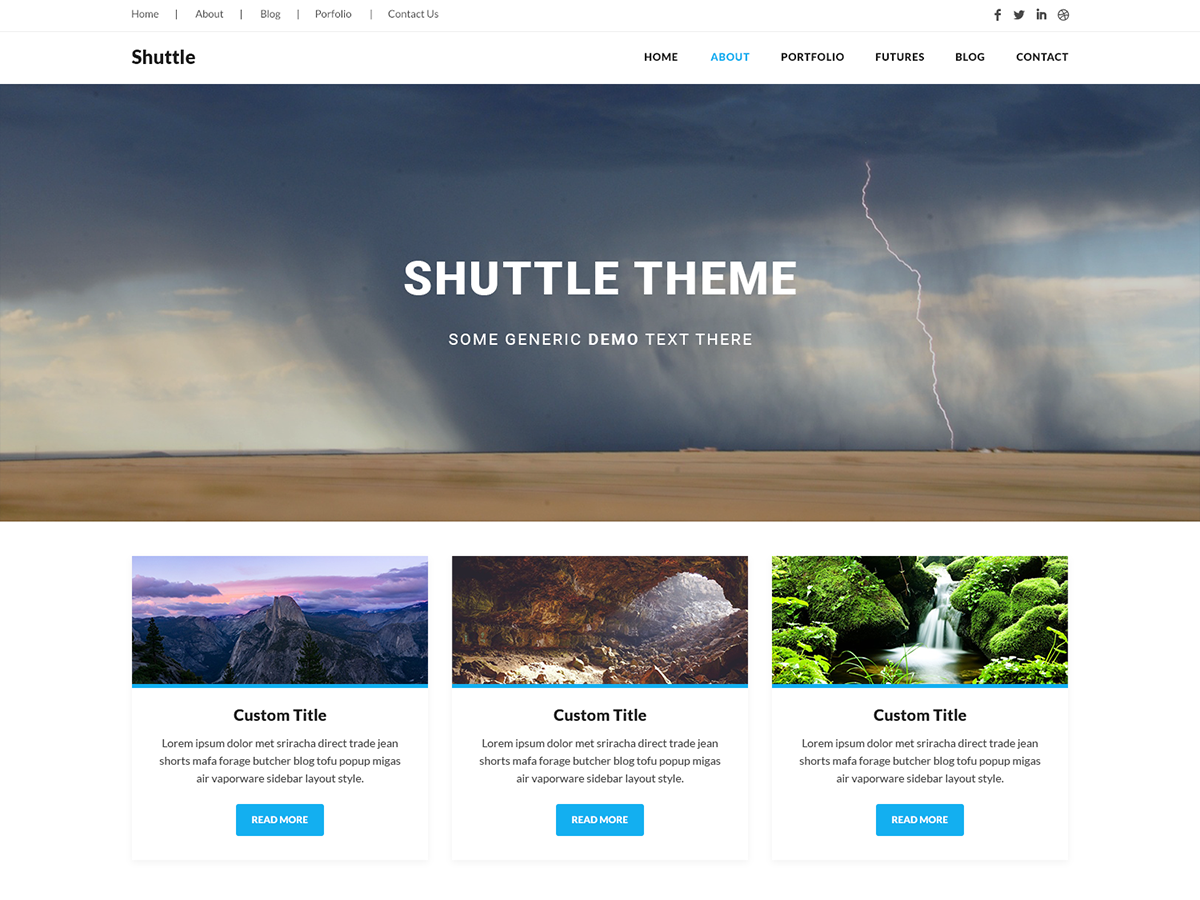 Shuttle eBoxed theme screenshot