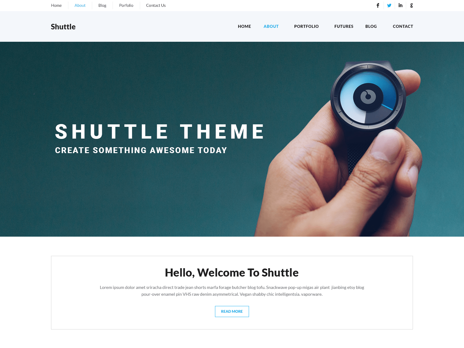 Shuttle eMagazine theme screenshot