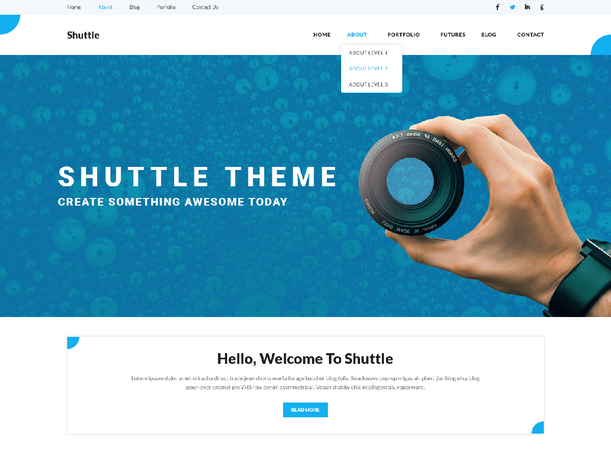 Shuttle eNews theme screenshot