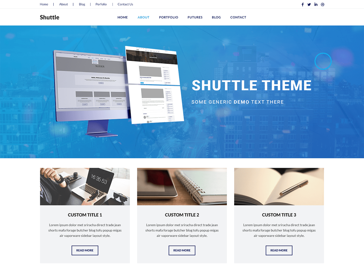 Shuttle Engage theme screenshot