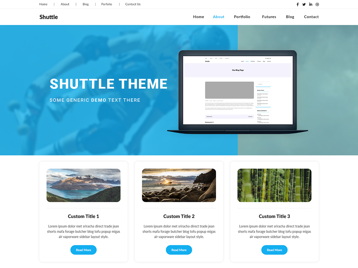Shuttle Flex theme screenshot