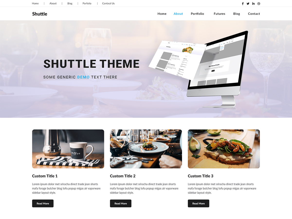 Shuttle Food theme screenshot