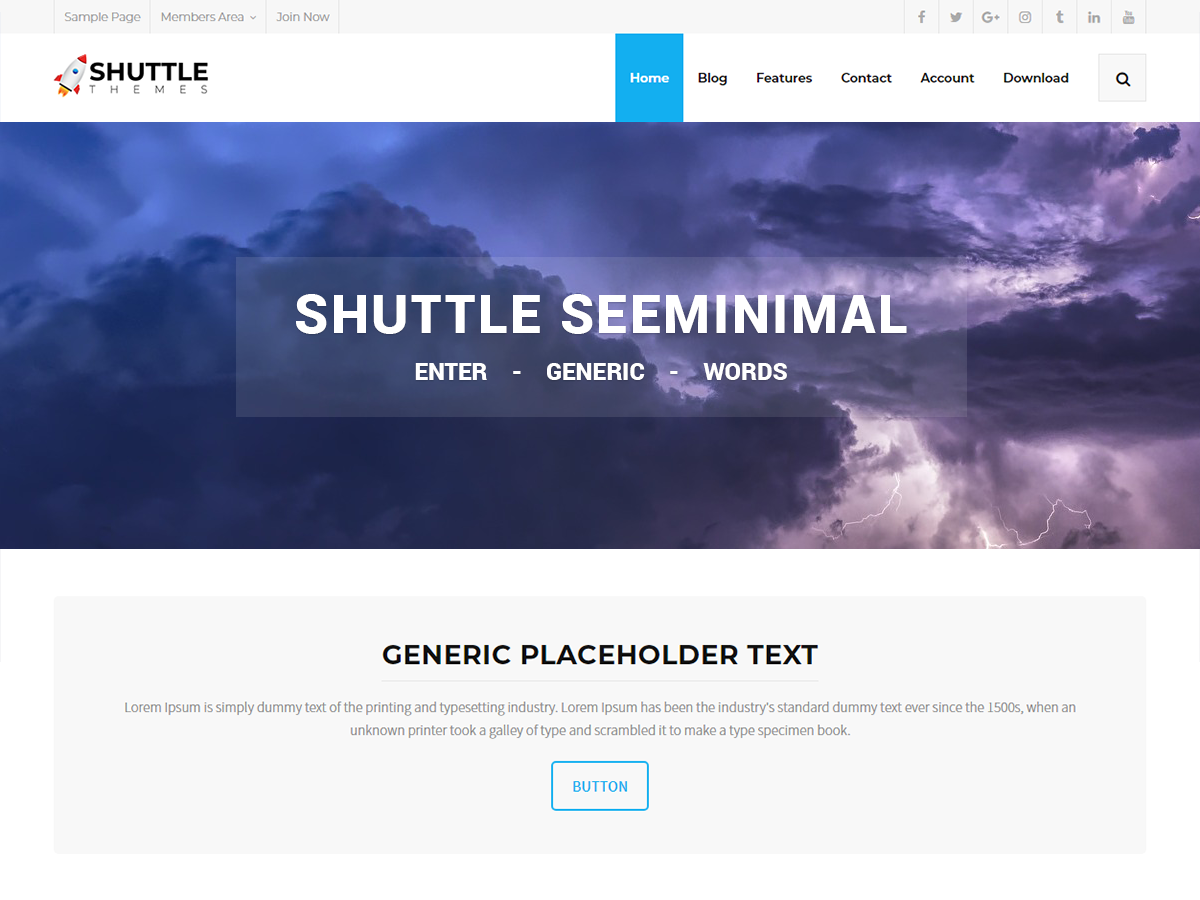 Shuttle seeMinimal theme screenshot