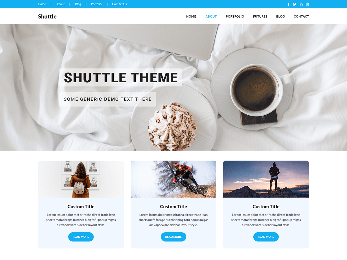 Shuttle Shopfront theme screenshot