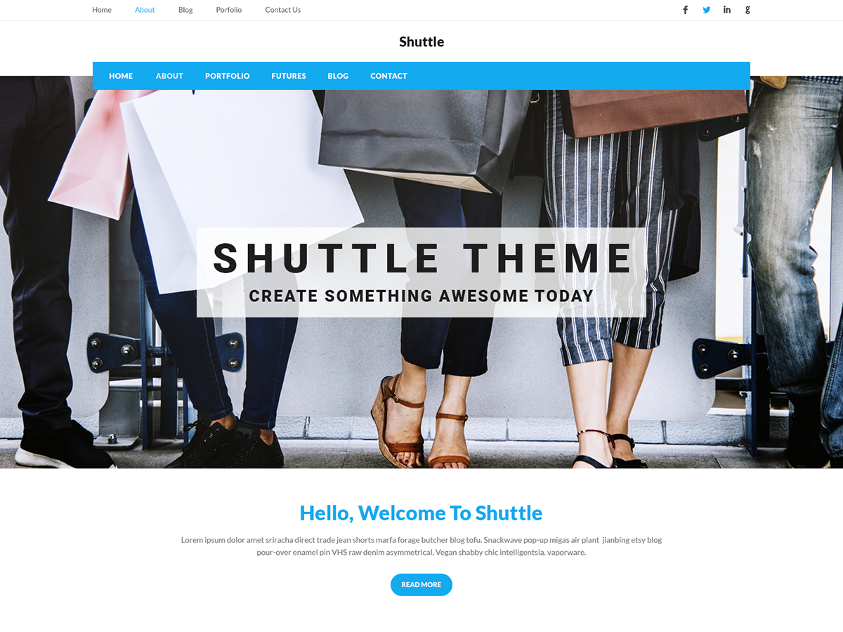 Shuttle Store theme screenshot