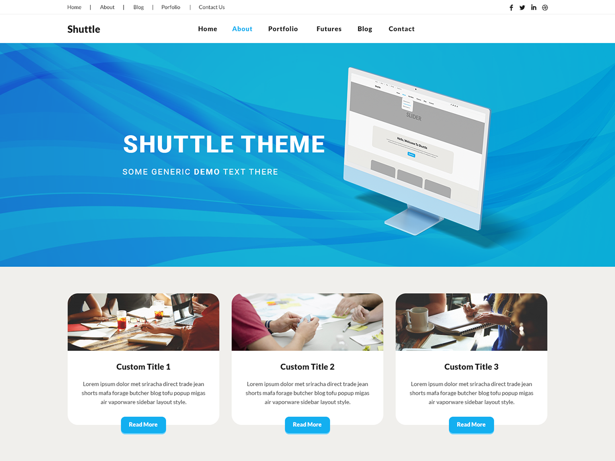 Shuttle Vibrant theme screenshot
