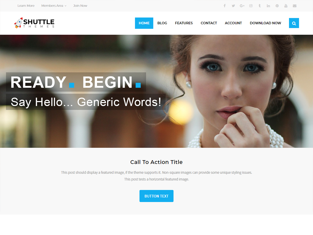 Shuttle weBusiness theme screenshot