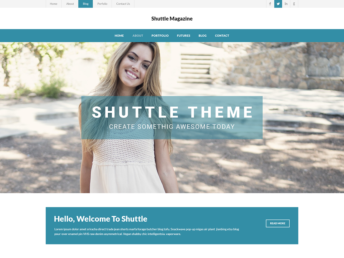 Shuttle weMagazine theme screenshot