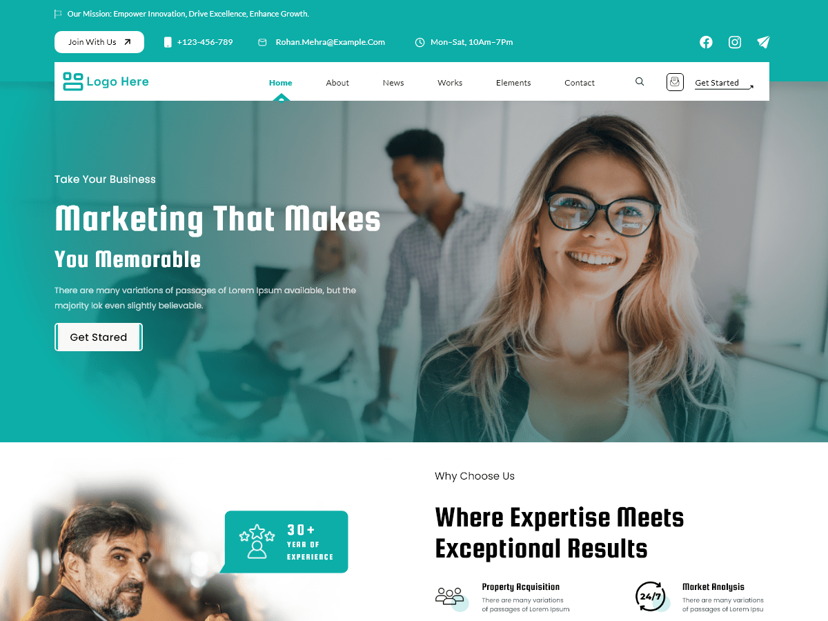 Siara Marketing Agency theme screenshot