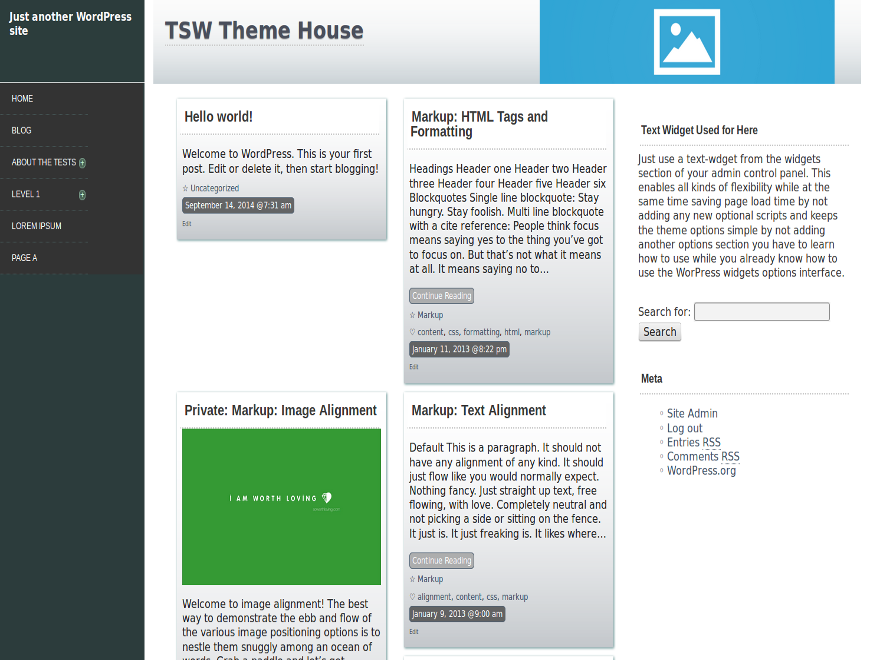 Side Out theme screenshot