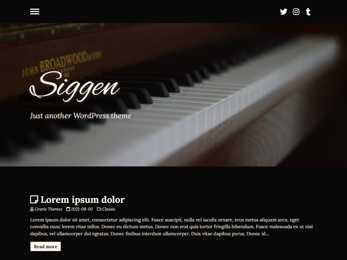 Siggen theme screenshot