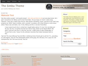 Simba theme screenshot