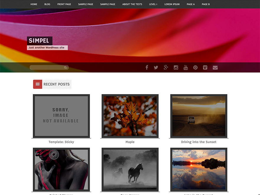 Simpel theme screenshot