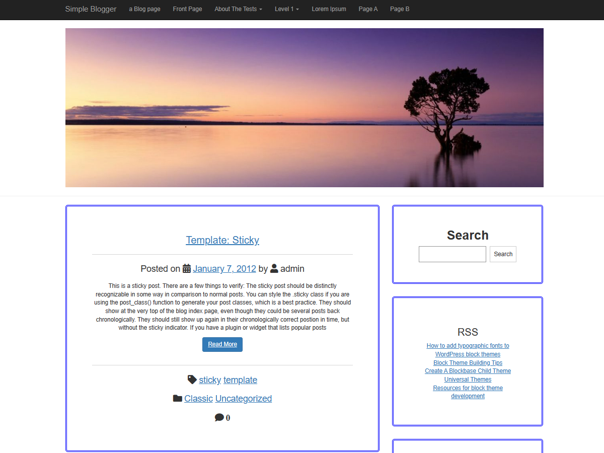 Simple Blogger theme screenshot