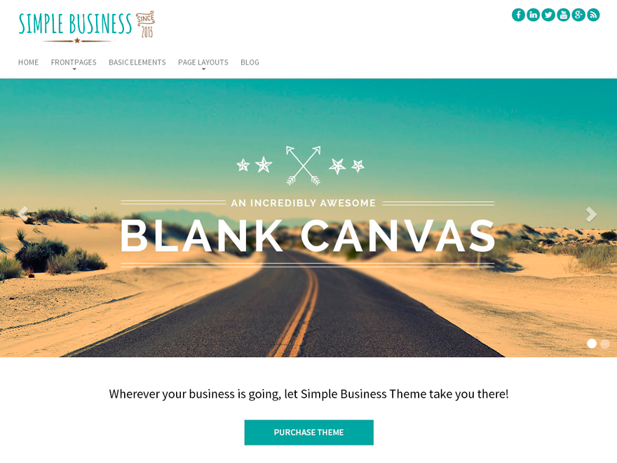 Simple Business WP theme screenshot