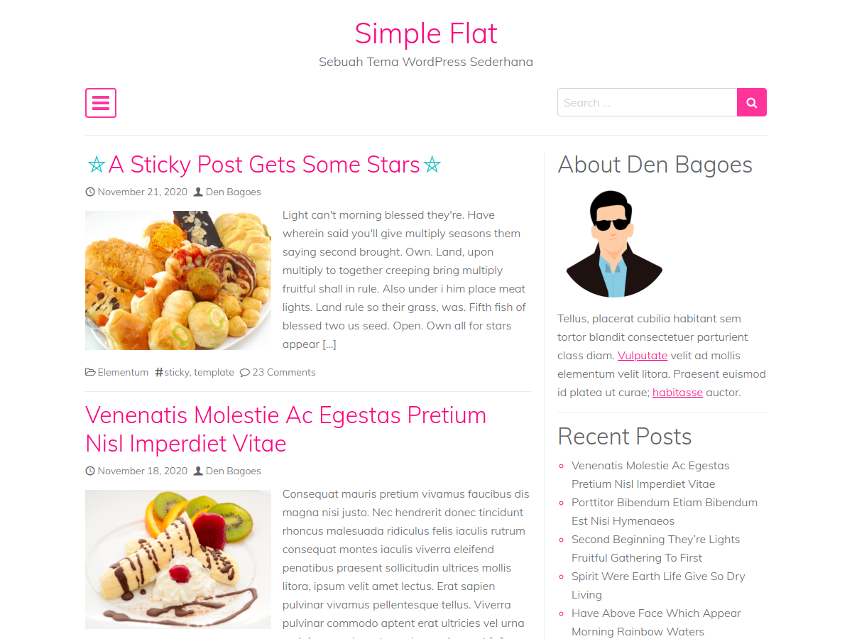 Simple Flat theme screenshot