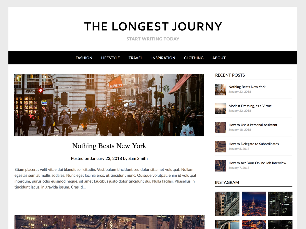 Simple ResponsiveBlogily theme screenshot