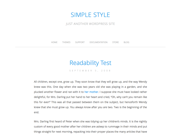 Simple Style theme screenshot