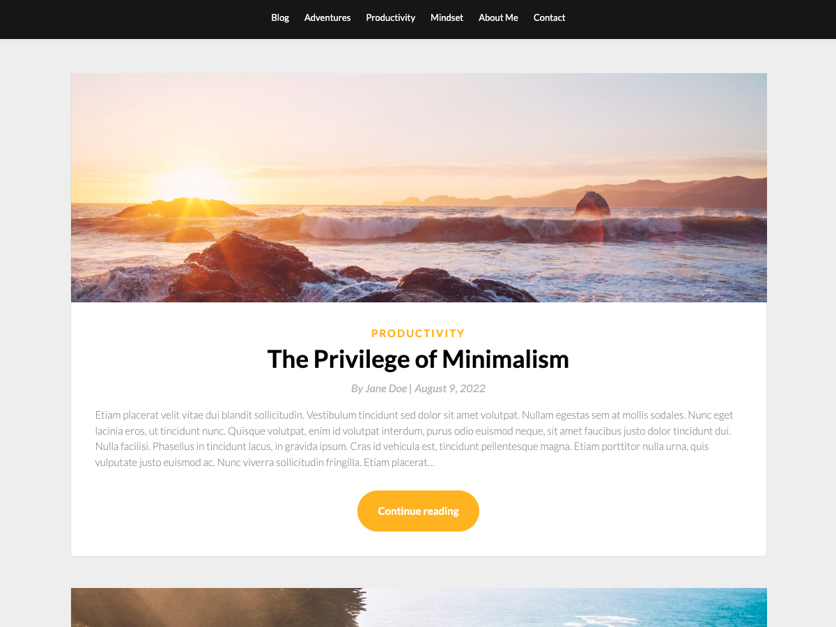 SimpleBlogily theme screenshot