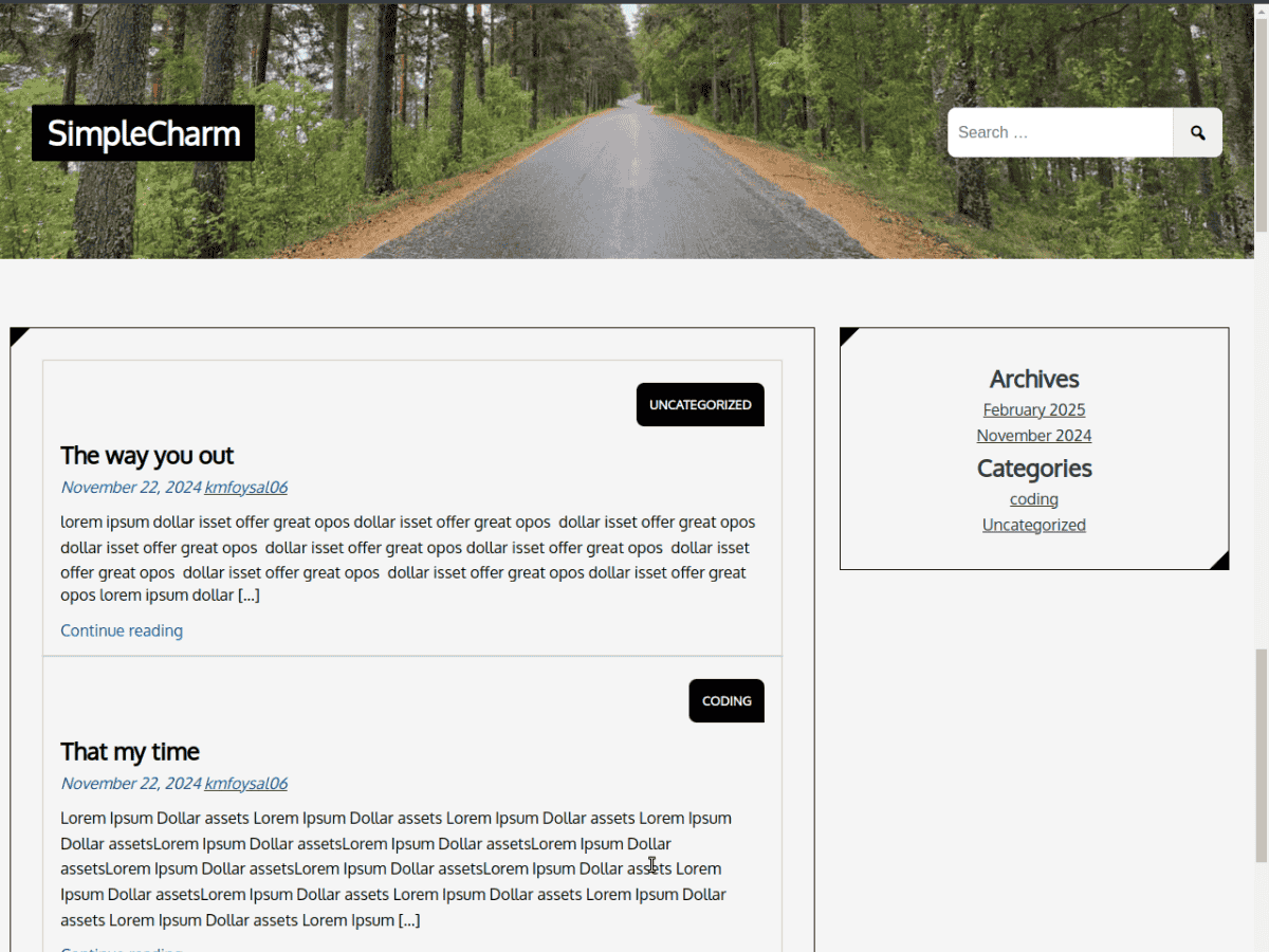 SimpleCharm theme screenshot