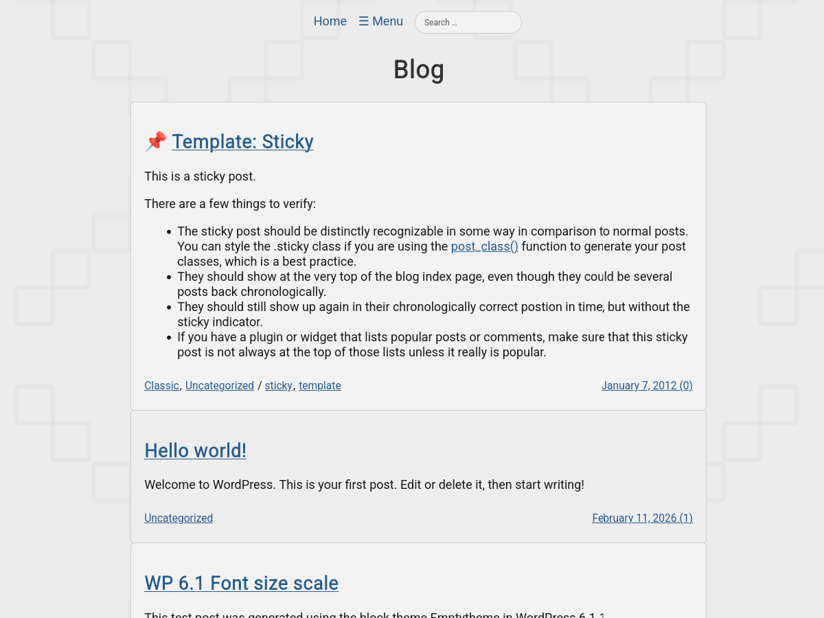 SimpleHomepage theme screenshot