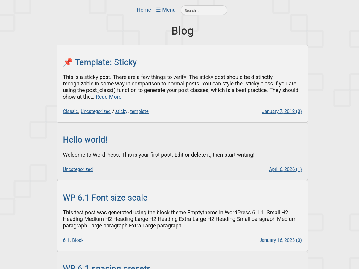 SimpleHomepage theme screenshot