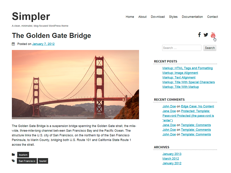 simpler theme screenshot