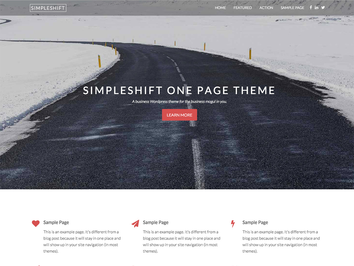 SimpleShift theme screenshot