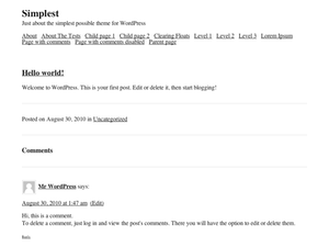 Simplest theme screenshot