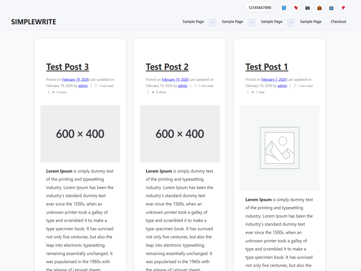 SimpleWrite theme screenshot