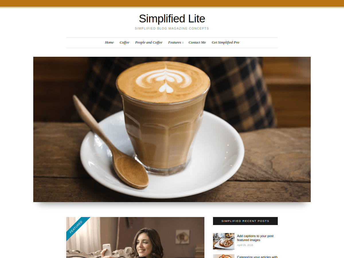 Simplified Lite theme screenshot