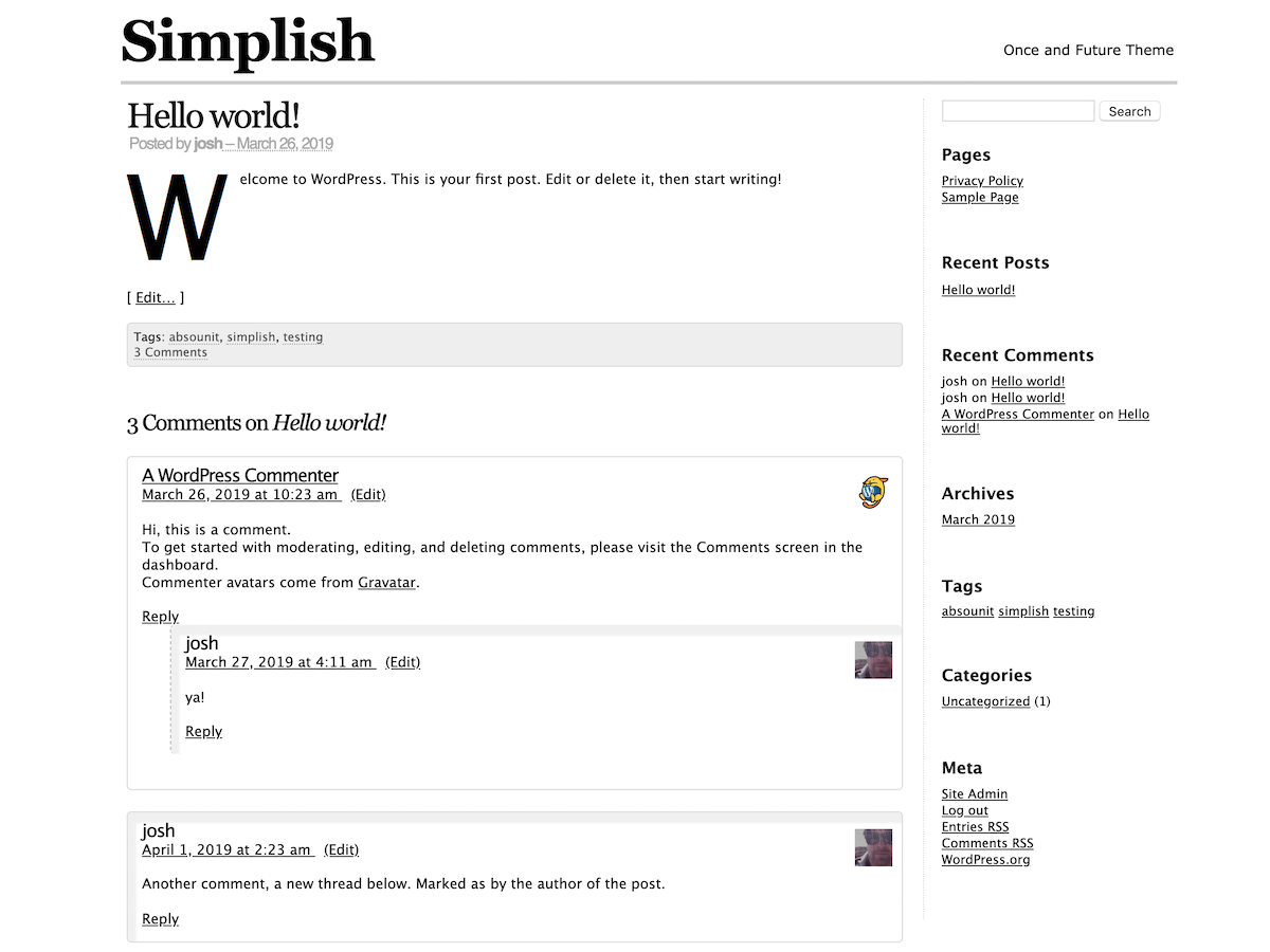 Simplish theme screenshot