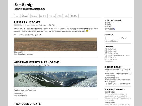 Simplistix theme screenshot