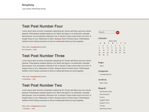 Simplixity theme screenshot