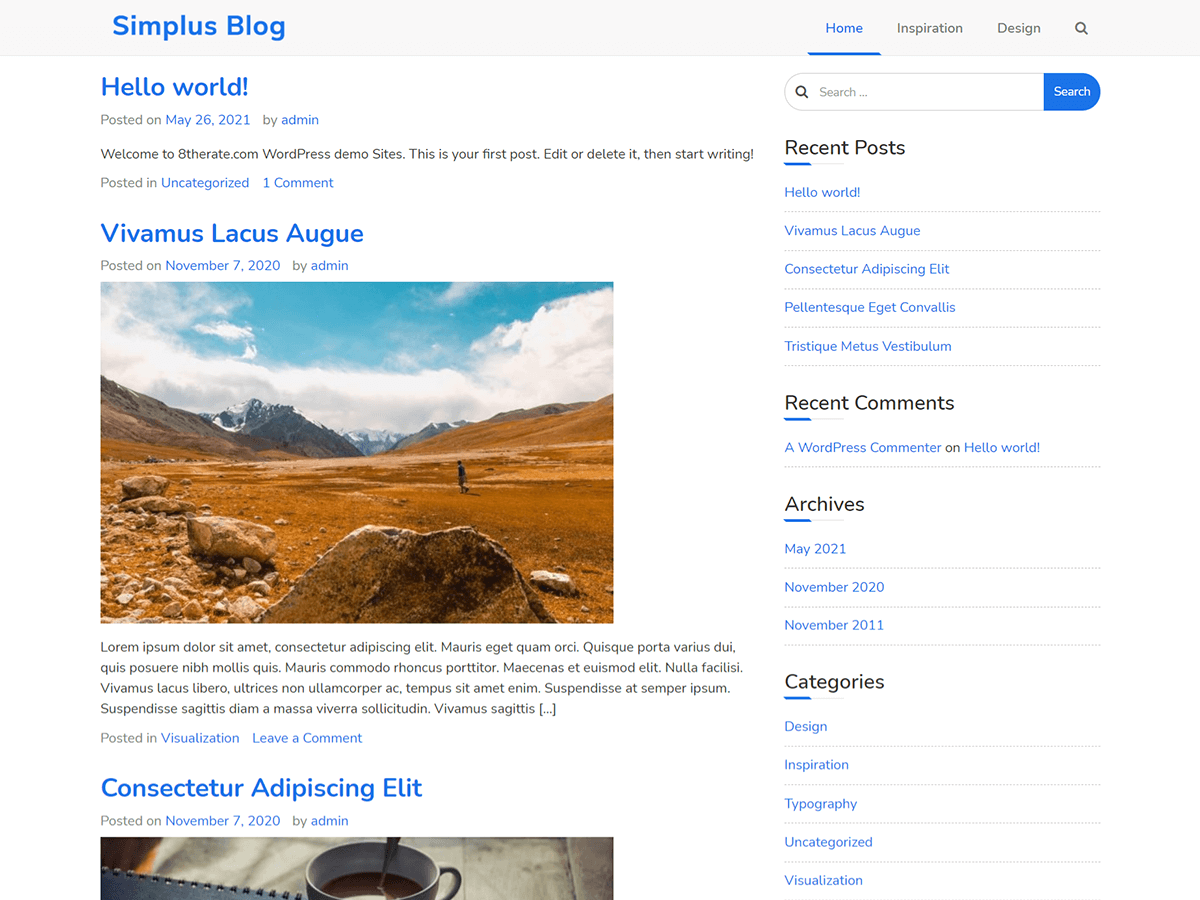 Simplus Blog theme screenshot