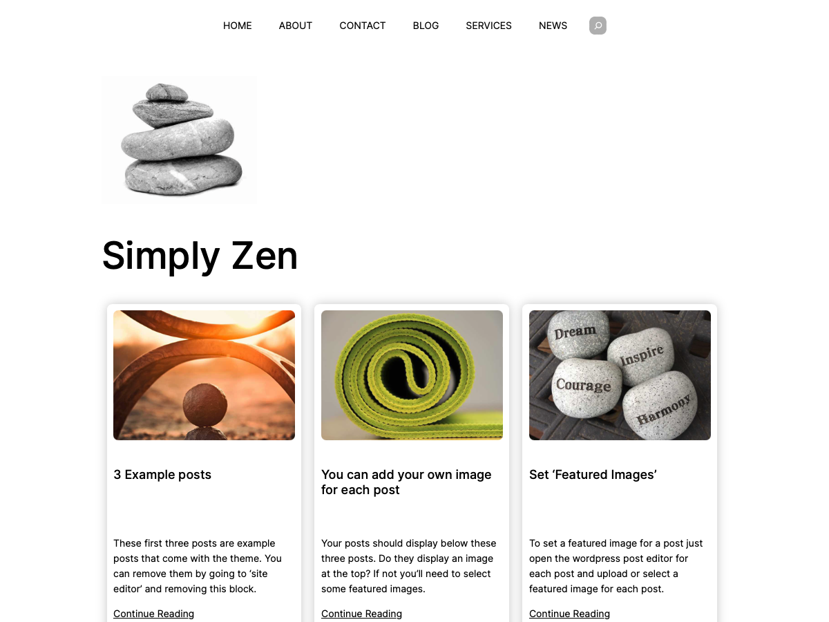 Simply Zen theme screenshot