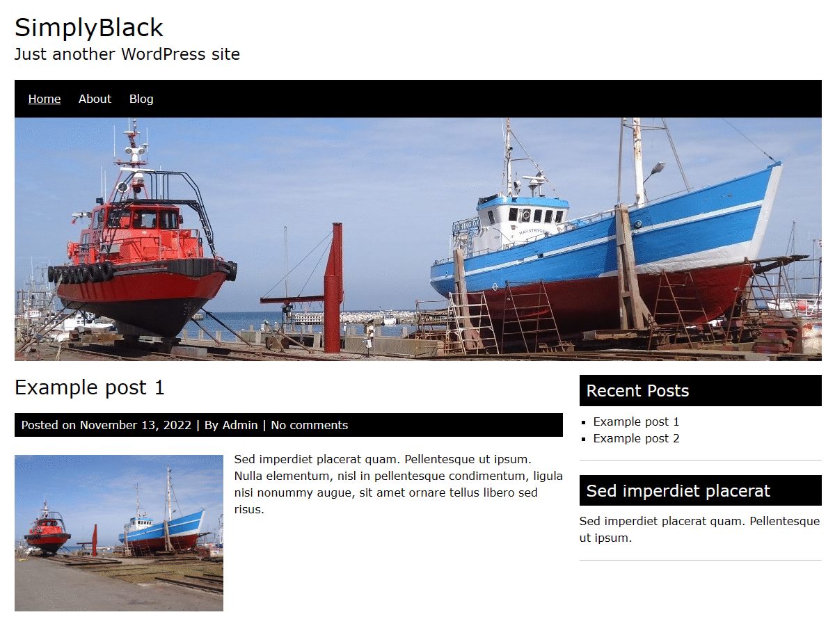 SimplyBlack theme screenshot