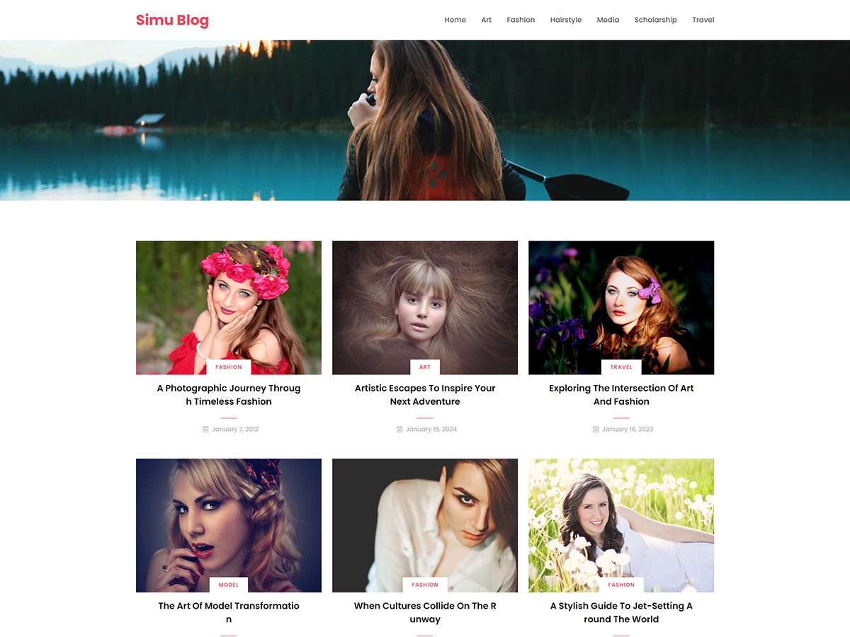 Simu Blog theme screenshot