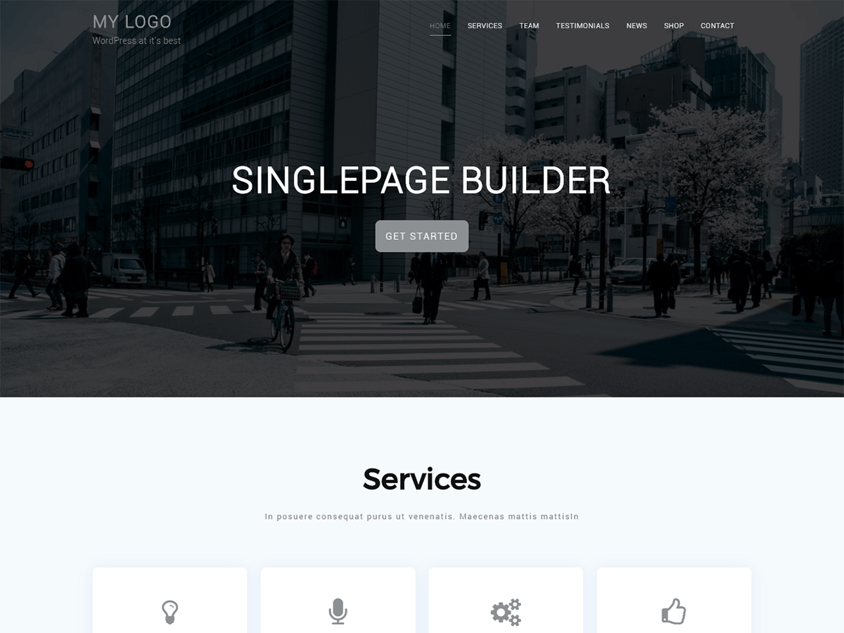 Singlepage Builder theme screenshot