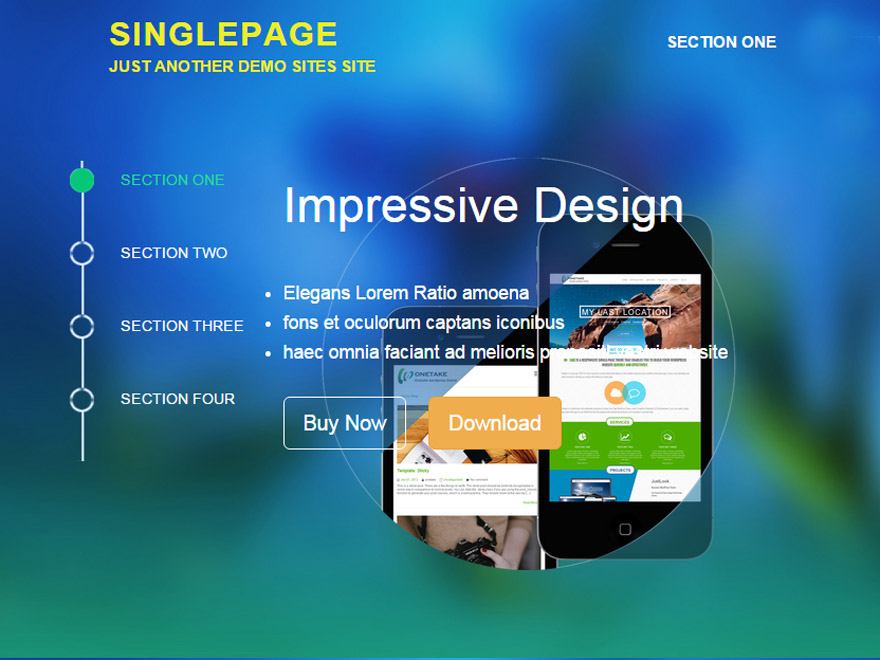 SinglePage theme screenshot