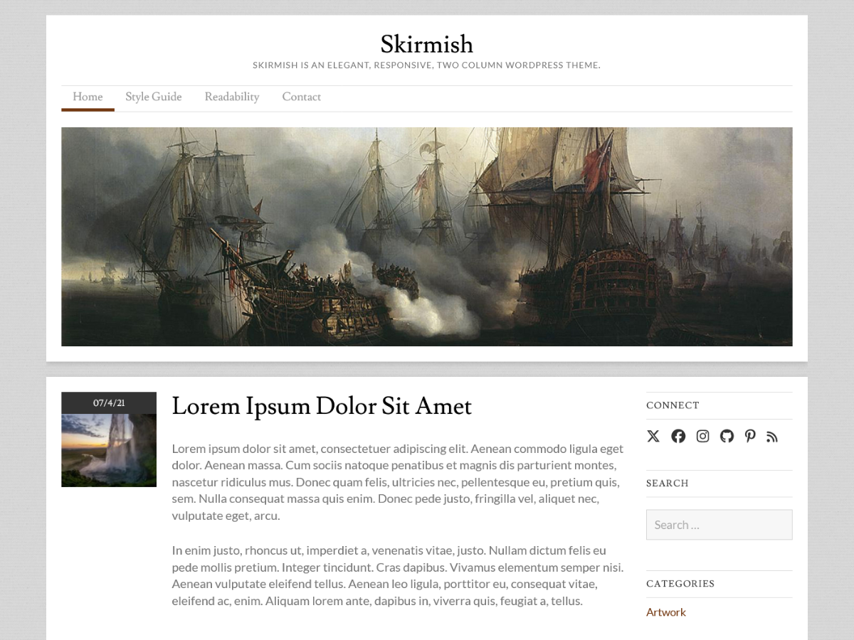 Skirmish theme screenshot