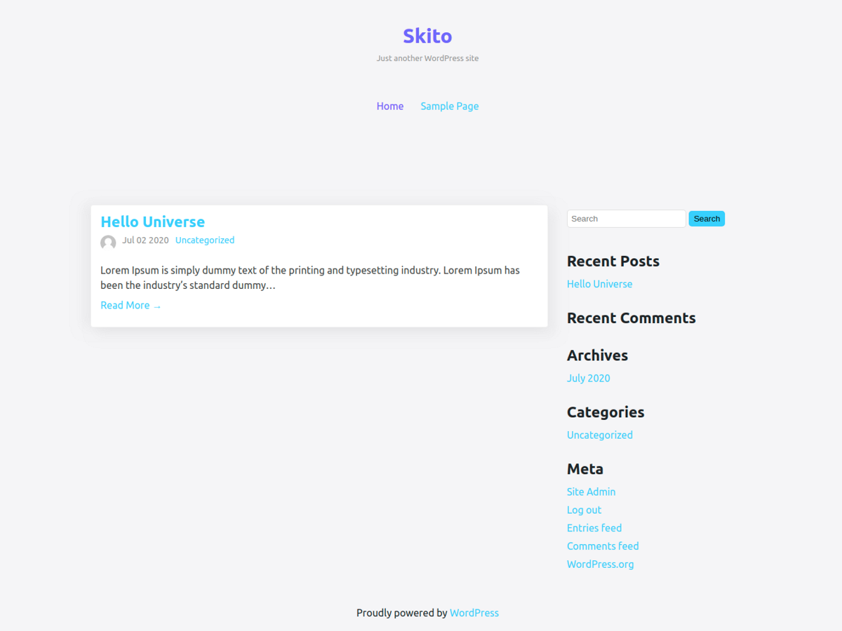 Skito theme screenshot